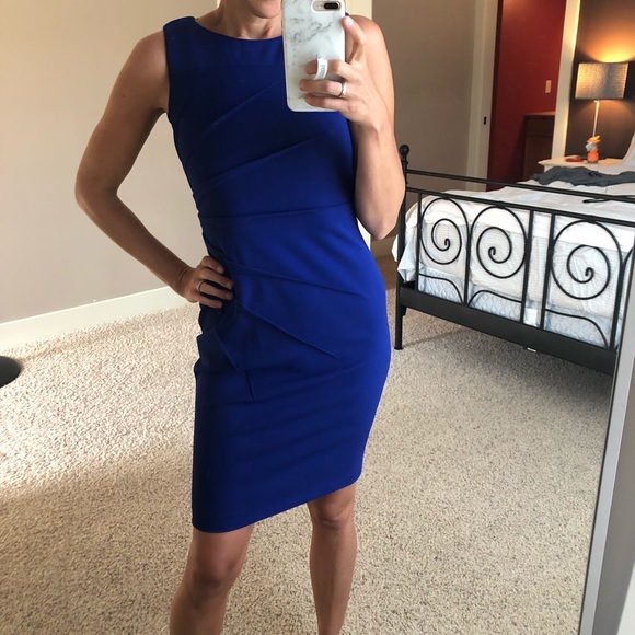 Calvin Klein Melodie Cobalt Blue Dress 